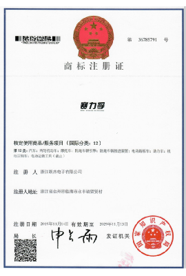 Trademark certificate